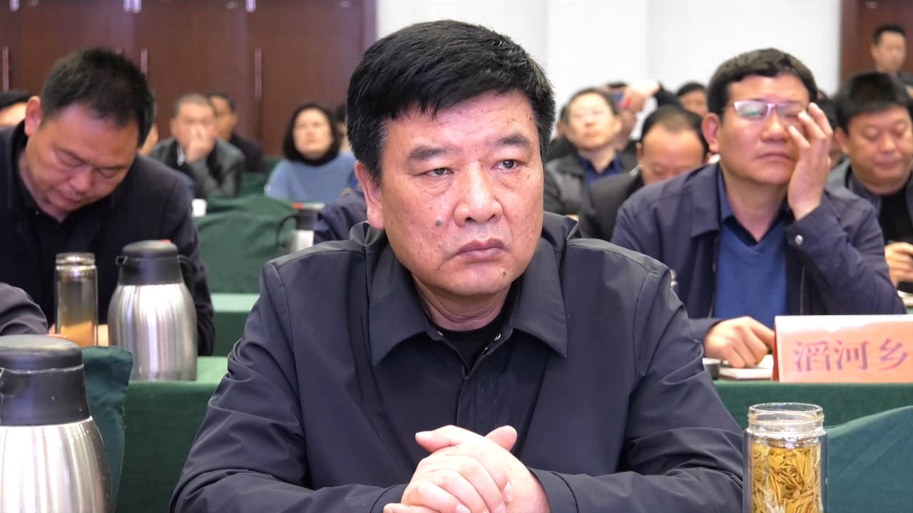 王培理,徐虎,丁心强,李建兵,王德会等在家的县四大班子领导出席会议.