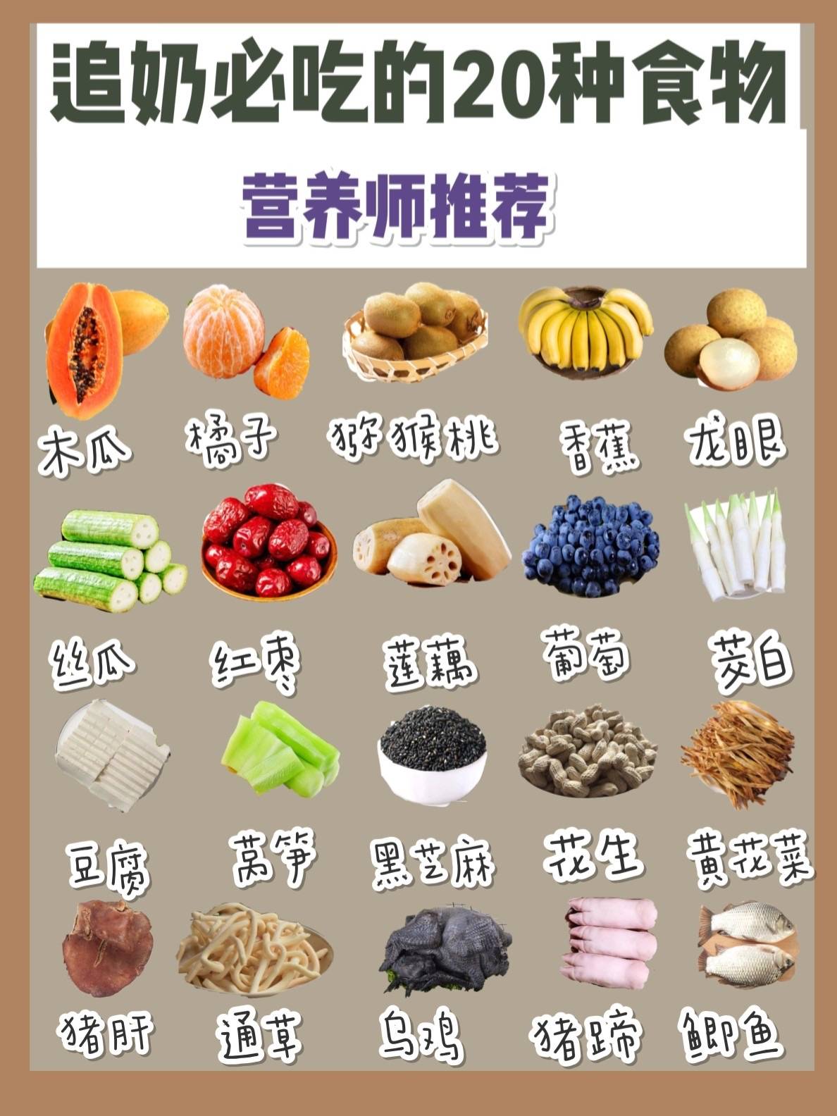 產後下奶湯推薦哺乳期下奶食材以及回奶食材