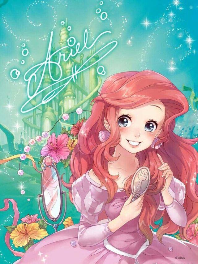 日漫风的迪士尼公主爱洛公主温柔可爱乐佩公主满满的梦幻感