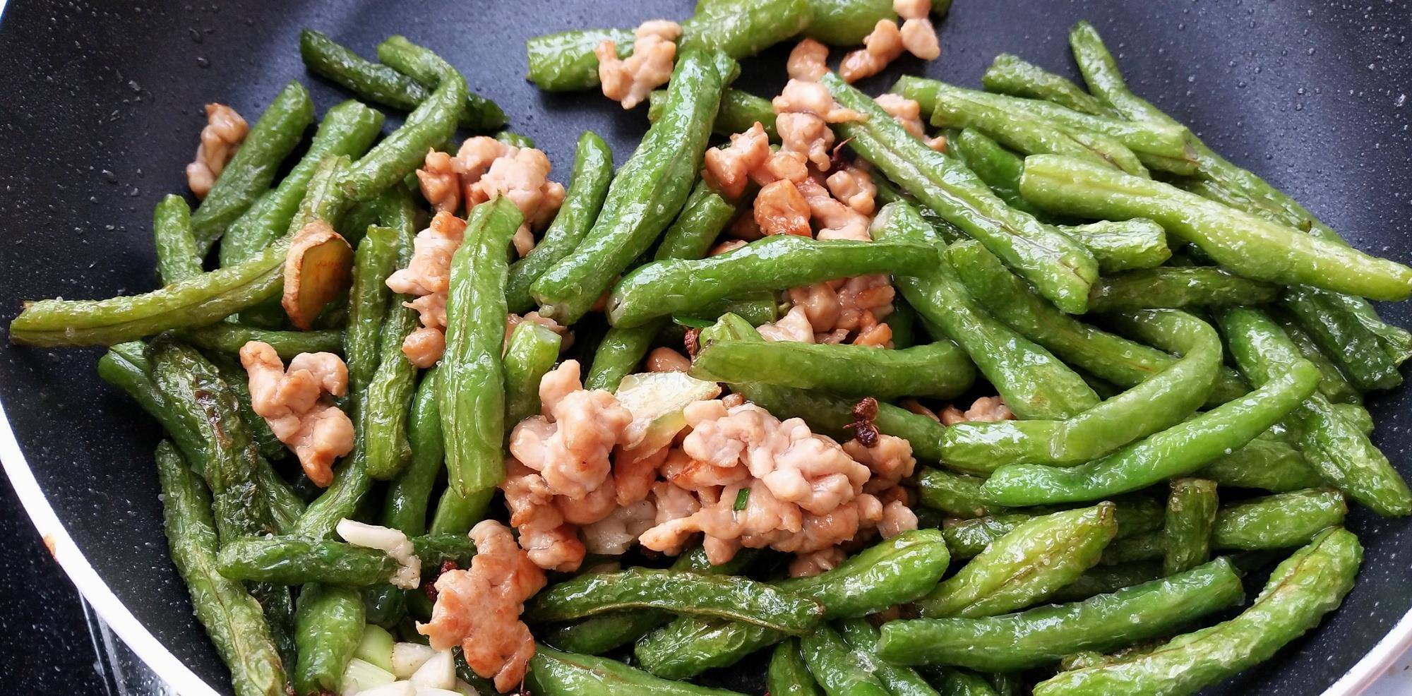 原创干煸四季豆,不管是油炸还是焯水,出锅多加这1步,又香又入味