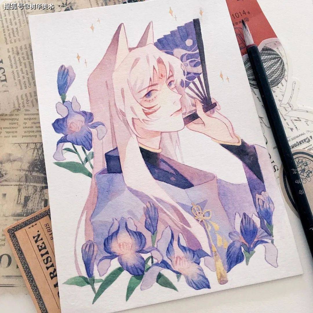 用水彩来画古风人物漫画让人一眼就爱上