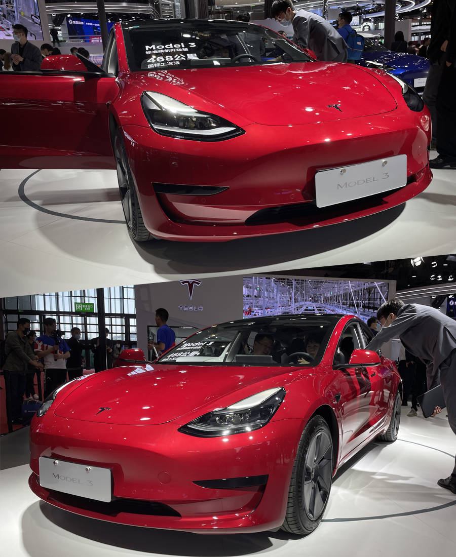 特斯拉model 3表现不佳,上海车展5款热门纯电动车漆面厚度大比拼