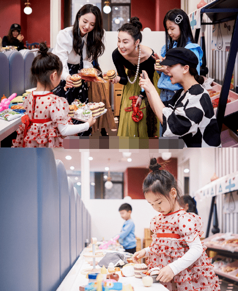 董璇亮相亲子餐厅,开心陪女儿享受亲子时光,前夫高云翔缺席聚会