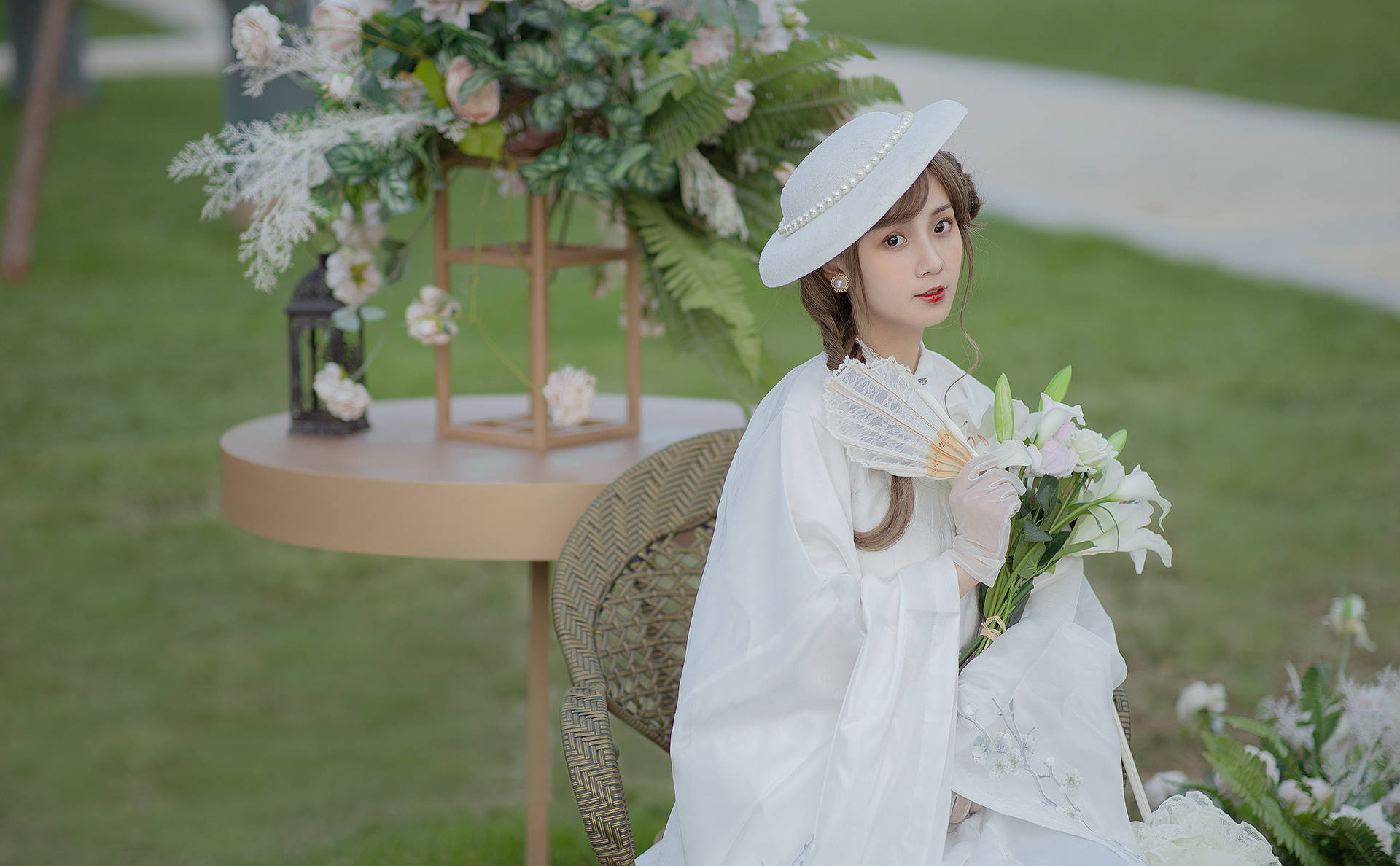 原创有种穿法叫"汉洋折衷",汉服搭配法式礼帽,温柔优雅