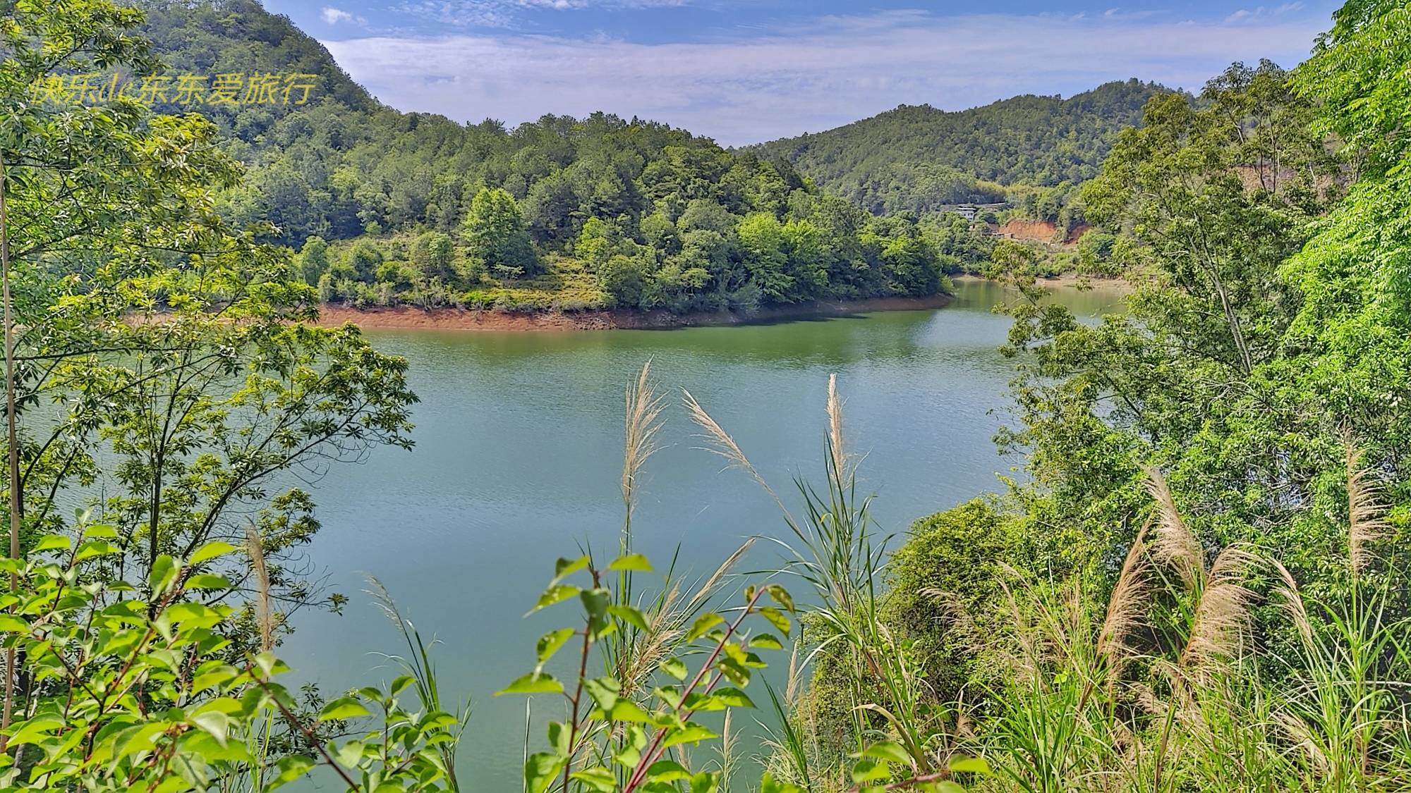 梅州城北干才水库,绿水青山,风景宜人,永不干枯