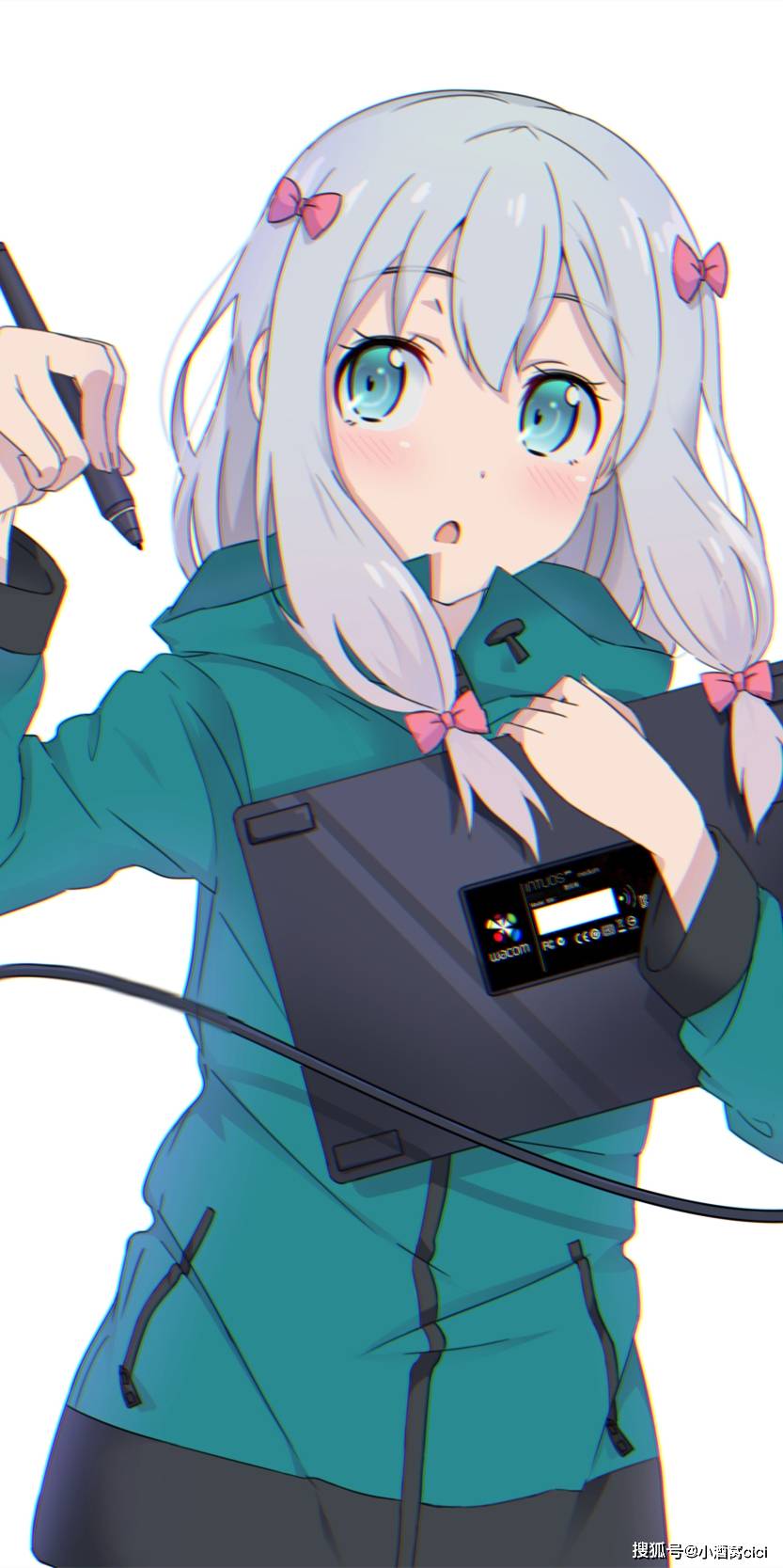 埃罗芒阿老师来自和泉纱雾的超萌暴击动漫全面屏壁纸分享