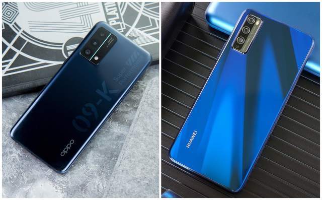 热门中端机对比华为畅享20pro与oppok9相差100谁更值得买