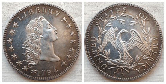 再现1794版飘逸长发一美元银币,引市场轰动