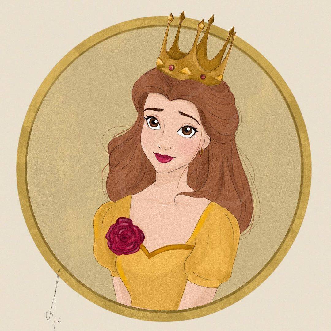 迪士尼公主系列——贝儿公主《美女与野兽》_黑焦妍-站酷ZCOOL