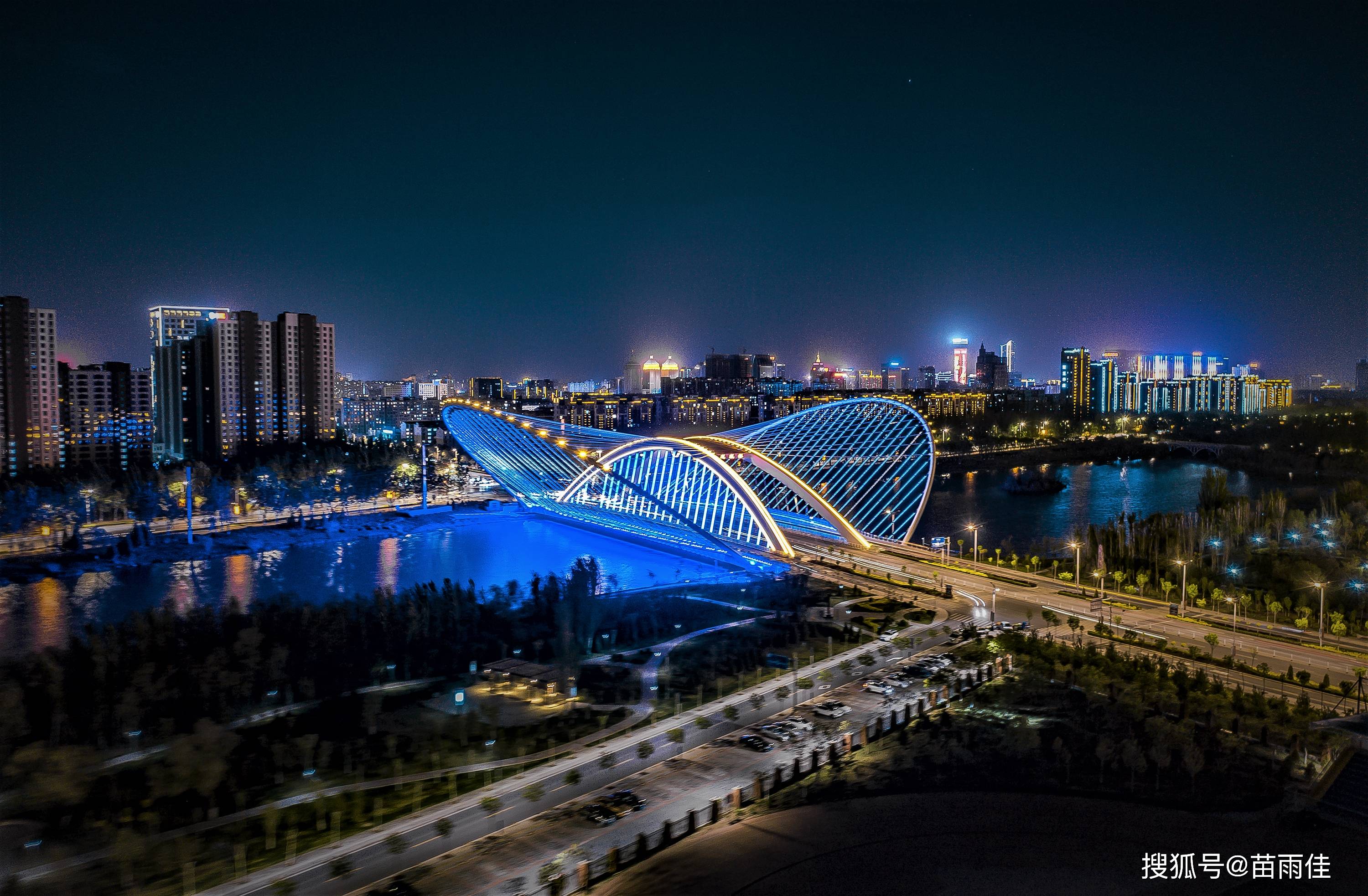 银川夜景图片 真实图片