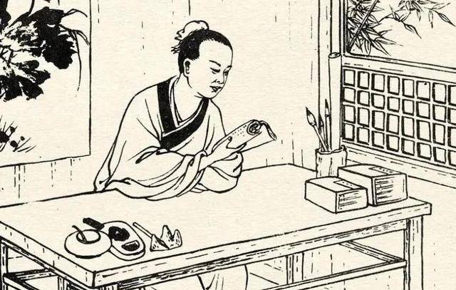 原创民间故事书生廊下读书美女主动相陪母亲只看到一只蚱蜢