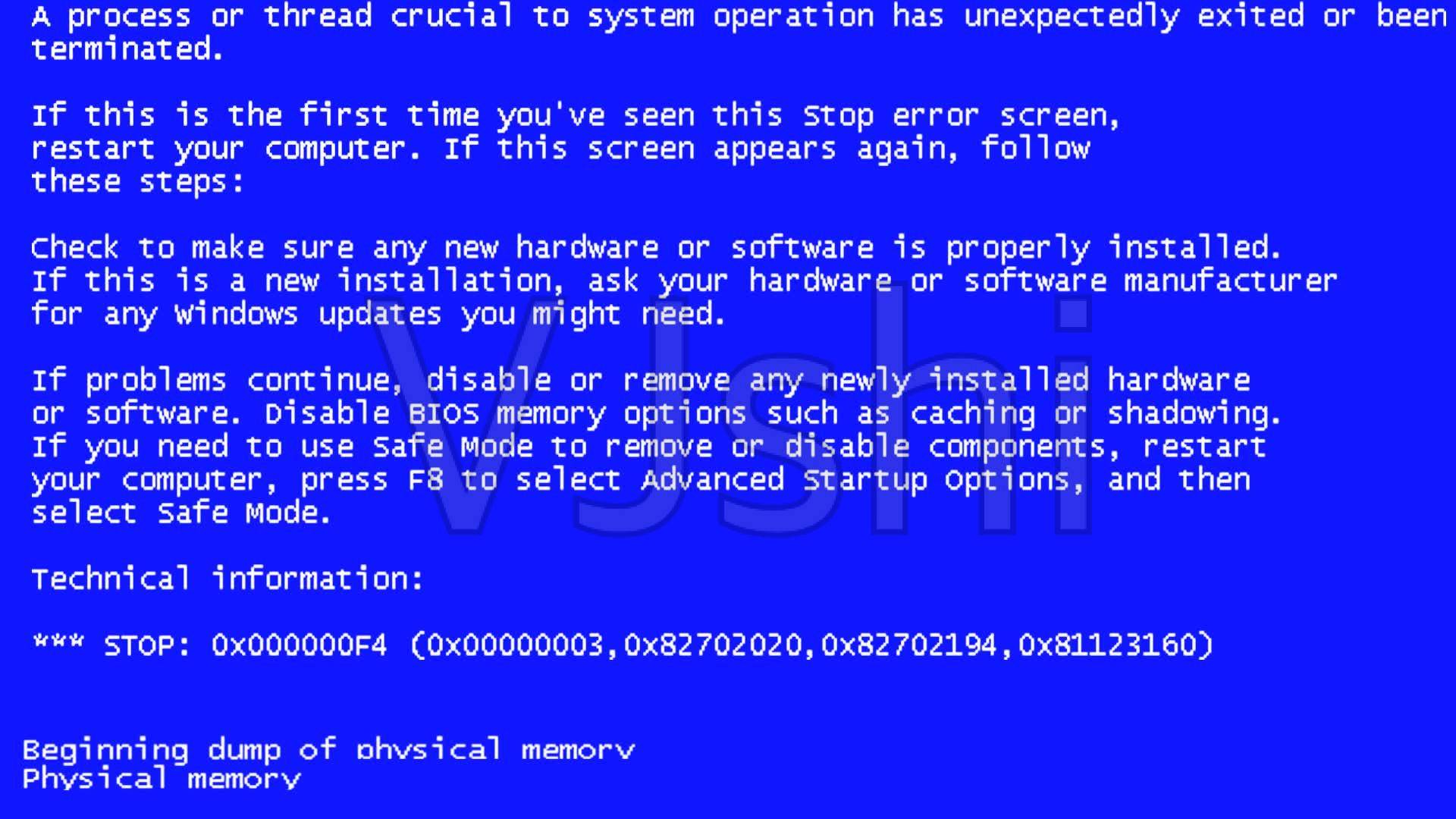 台式电脑蓝屏报物理内存错误的解决方案_故障