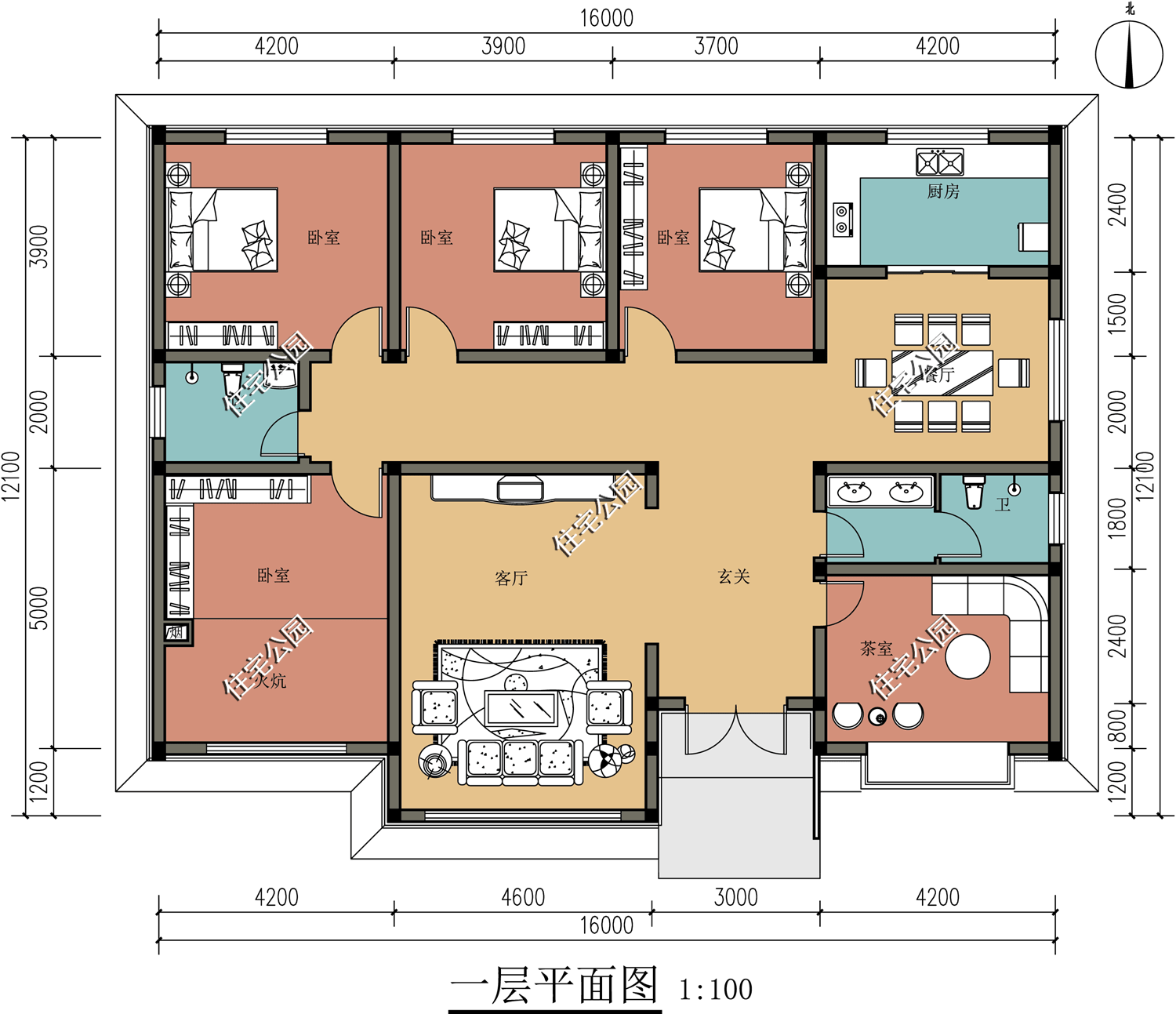 别拿一层不当别墅推荐三套一层户型养老房的最佳选择