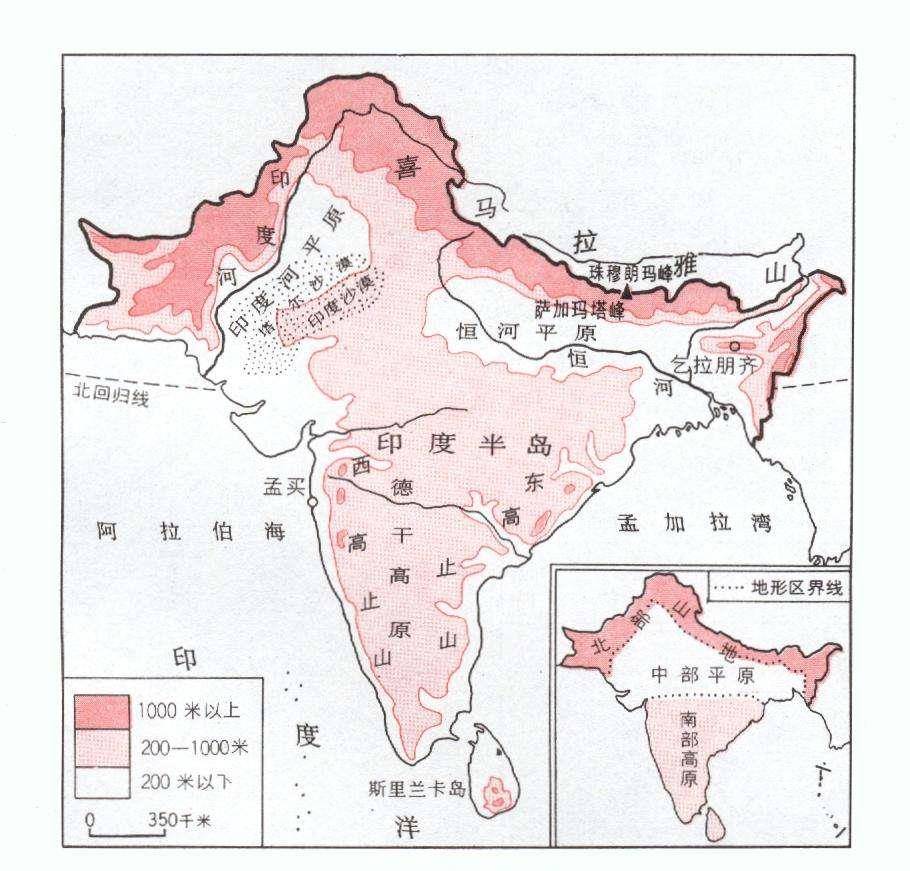 印度半岛轮廓图图片