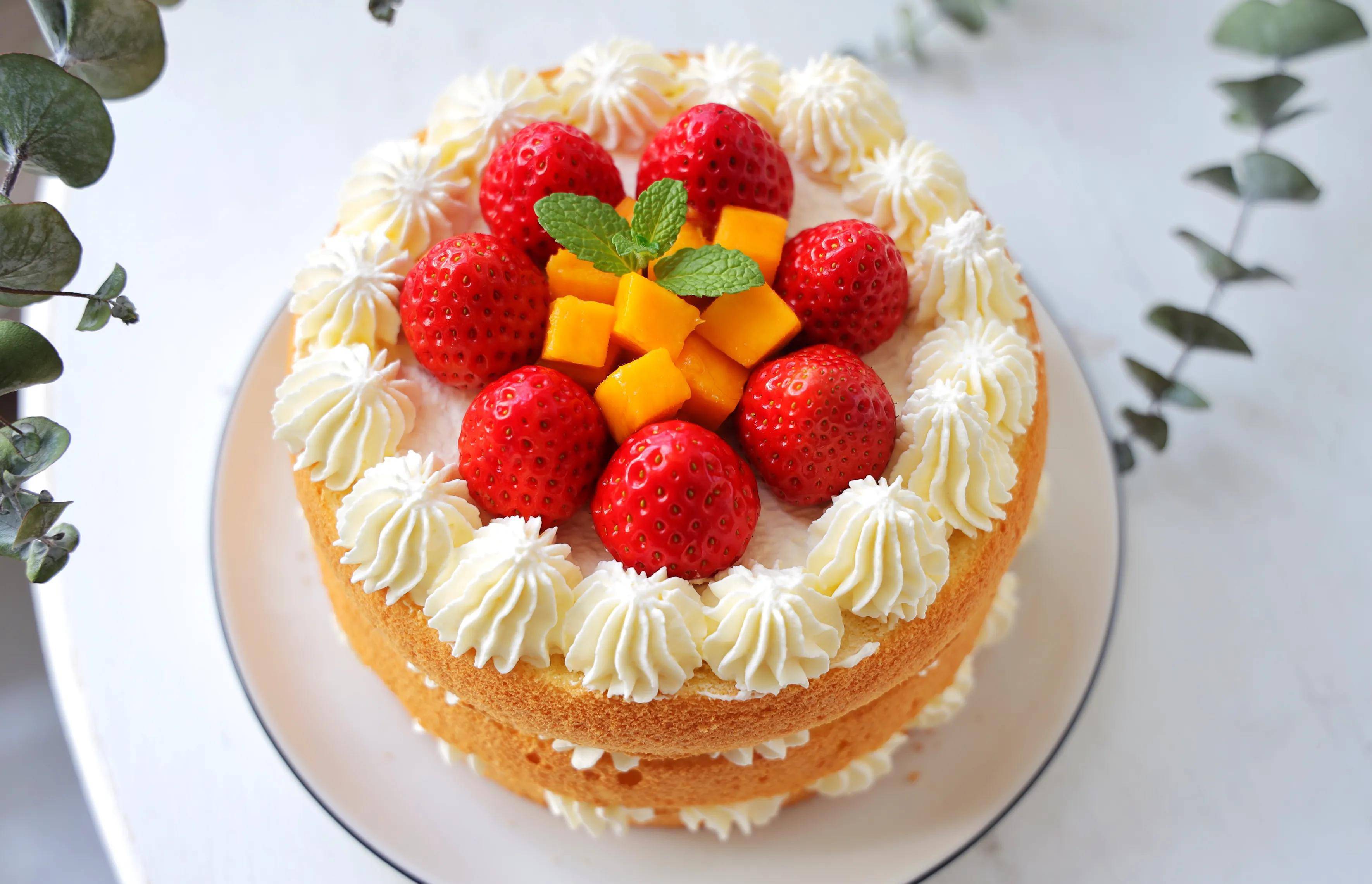 生日蛋糕别买了,教你在家做,不用抹面,简单零失败,健康又好吃