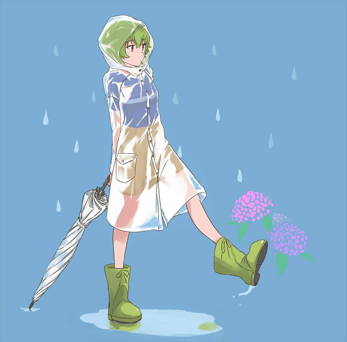 p站美图推荐——透明雨衣特辑