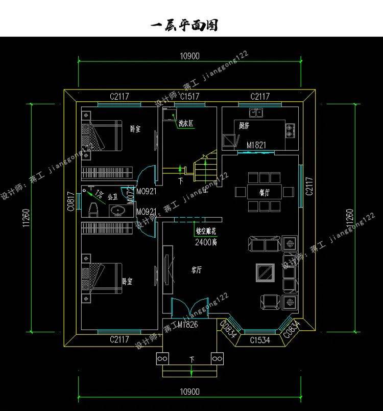 6款125平二层农村小别墅,不到30万一栋,房子也可以建得很简单_设计图