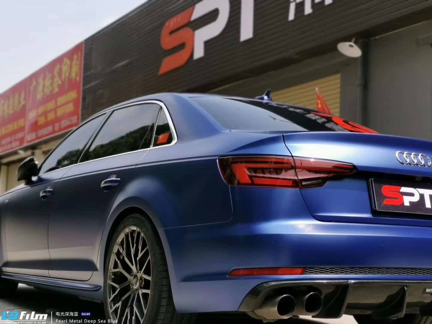 奥迪audi全车改色lb film改色膜电光深海蓝