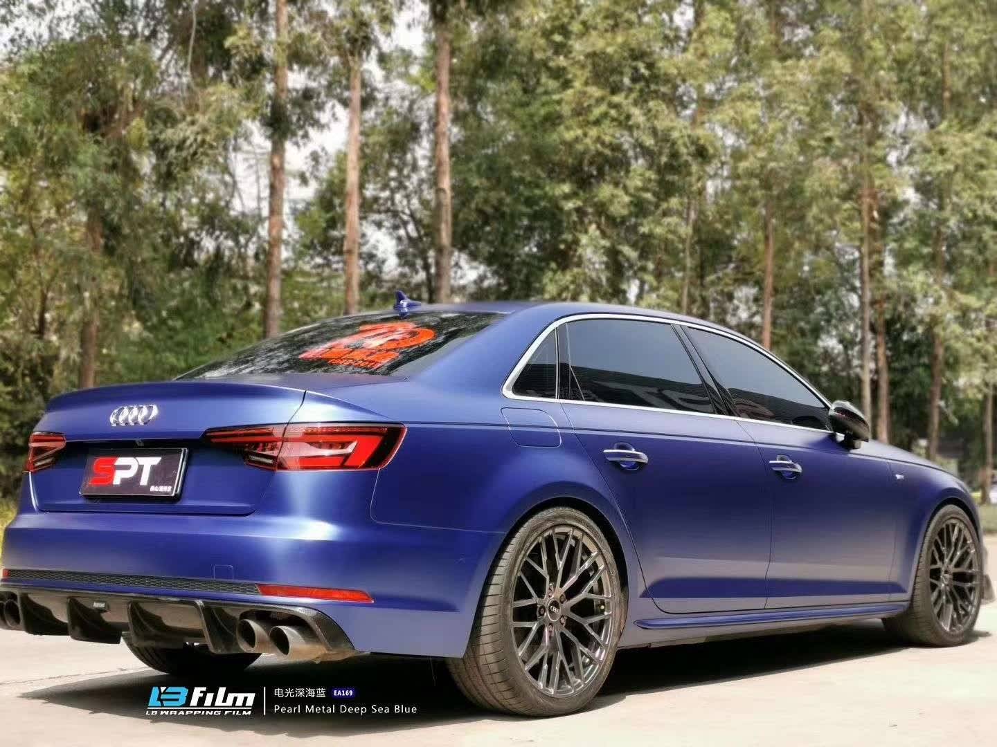 奥迪audi全车改色lb film改色膜电光深海蓝