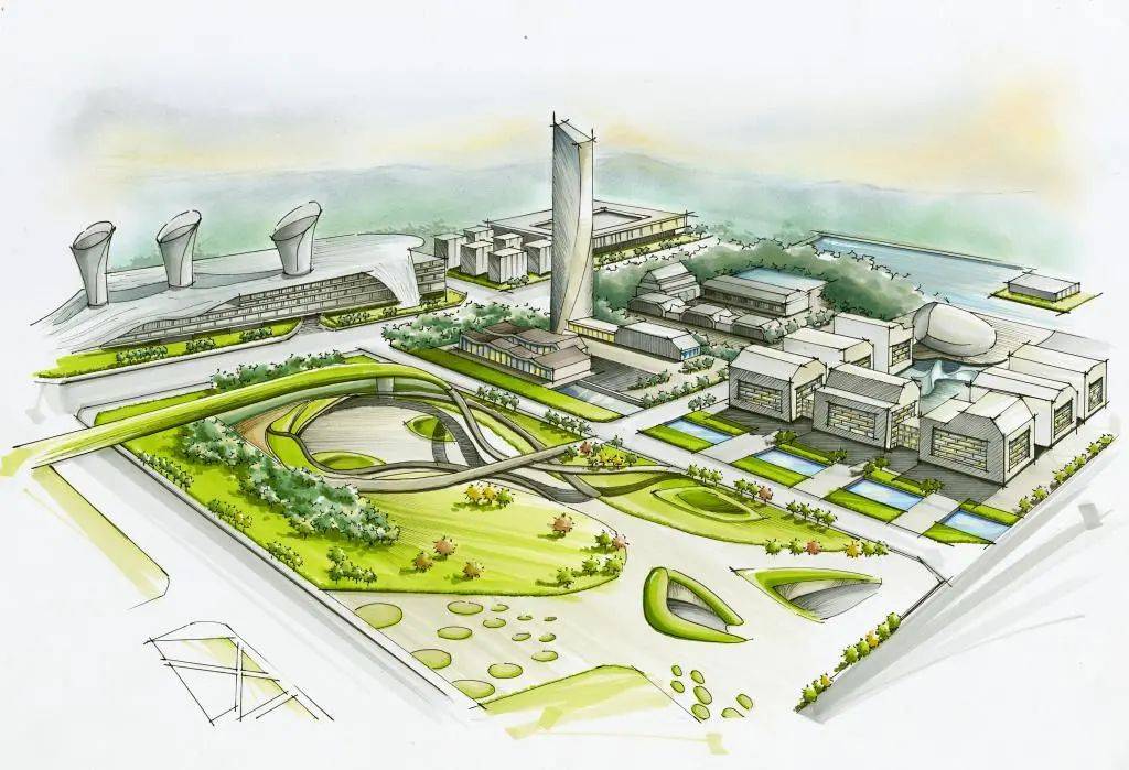 燕大建筑系师生手绘红色建筑,献礼建党百年!(组图)_纪念塔