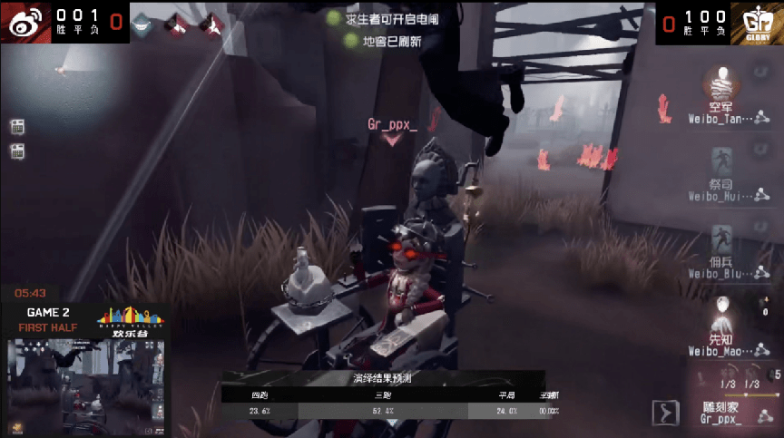 密码机|第五人格2021IVL夏季赛常规赛Weibo vs Gr 第二局