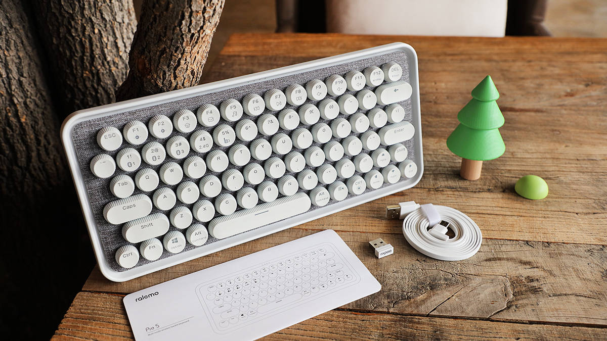 雷柏ralemo pre 5布艺版机械键盘:满满ins风