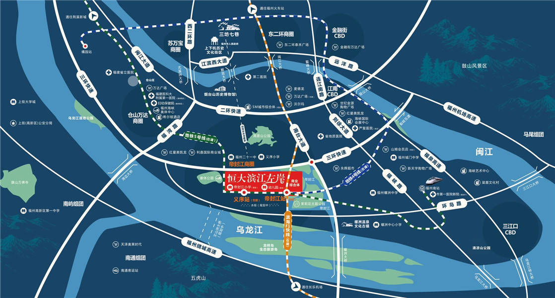 【福州】恒大滨江左岸楼盘-65-131㎡瞰景带装修美宅