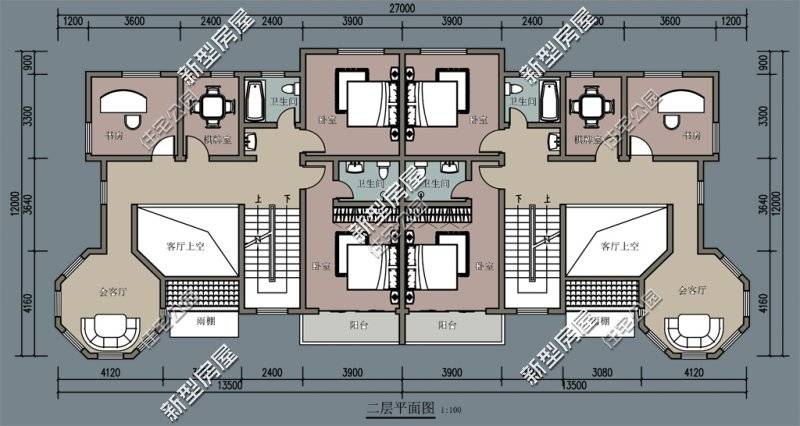 分享8套雙拼戶型兄弟共建房的最佳選擇哪套更適合農村