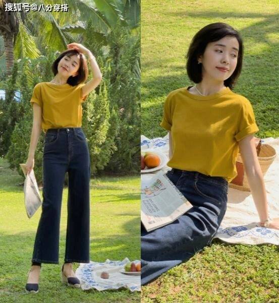 夏天|夏天上衣不用多买，选对“T恤”就足够了，百搭时髦又显气质