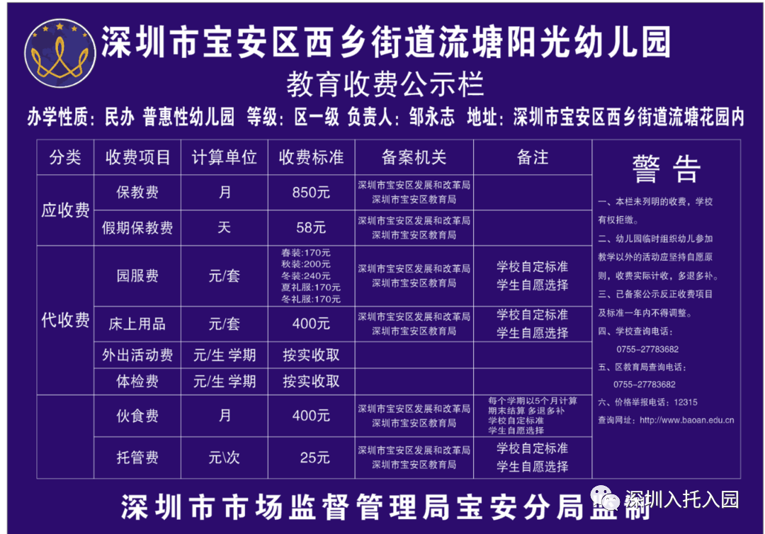 一览|收费有变!2021深圳幼儿园最新学费信息一览!算算你家一年交多少?