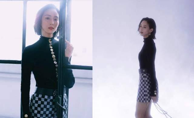 长发|张钧甯身材好棒,穿超短裙秀美腿,为拍戏剪长发
