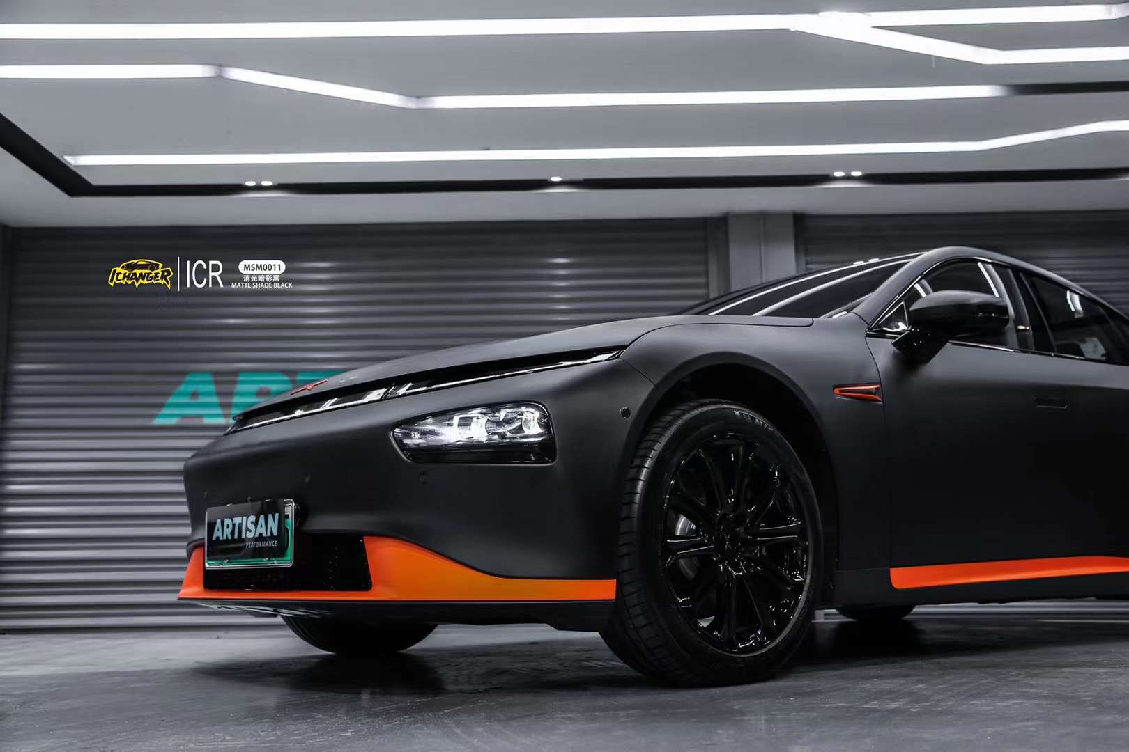 小鹏p7贴膜ichanger(icr)改变者改色膜消光暗影黑