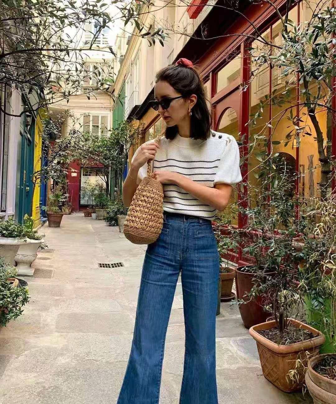 视觉|高级有质感的“短袖针织衫”，今夏流行这3种搭配，好看还超显瘦