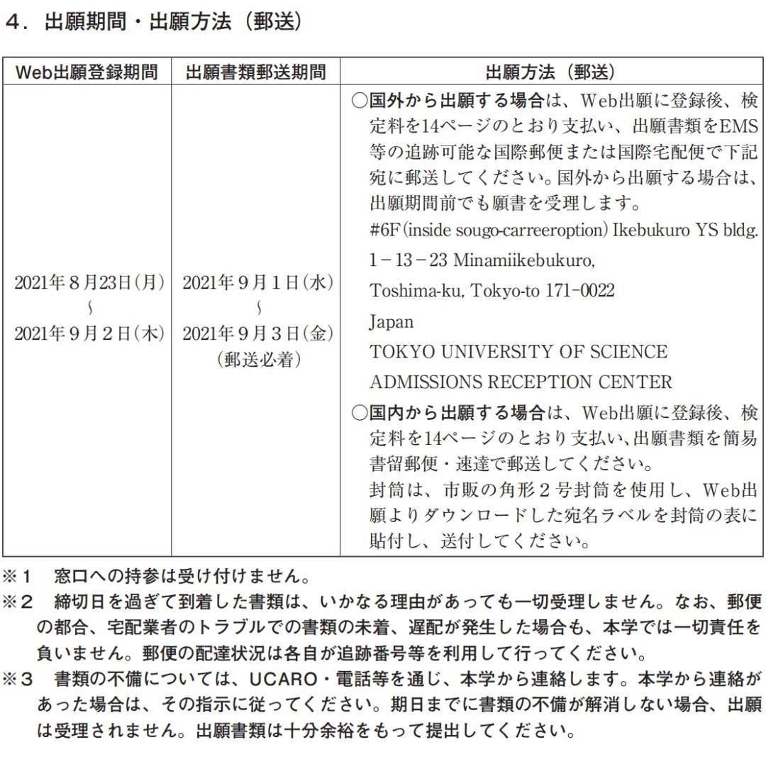 22年东京理科大学出愿信息早知道 日本