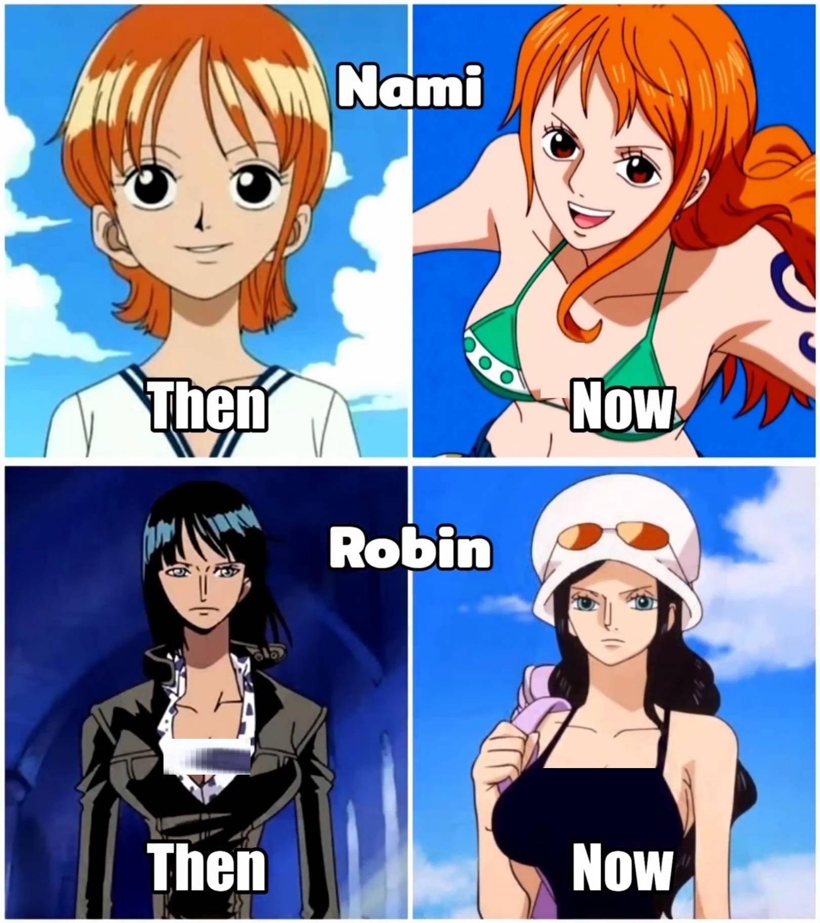 原创海贼王角色画风变化路飞变得强壮索隆越来越帅