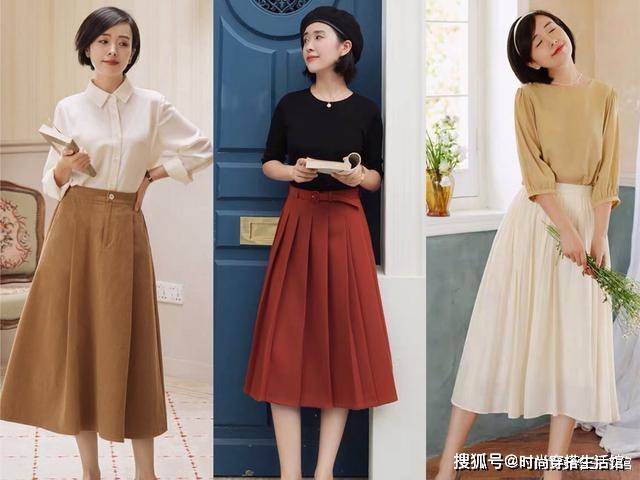 条纹|炎热夏季，不妨试试这几组“T恤+裤裙”，轻松穿出好气质