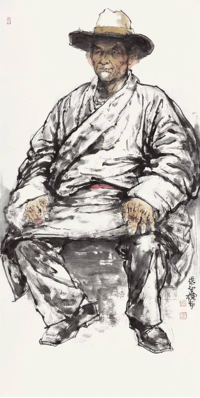 劳动者之歌张智栋中国画网上云画册写意人物画作品集