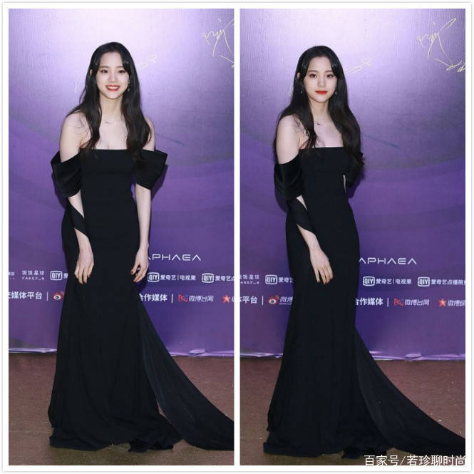 黑色|黑色裙子原来这么可爱，鞠婧祎穿温柔，欧阳娜娜穿的很清纯