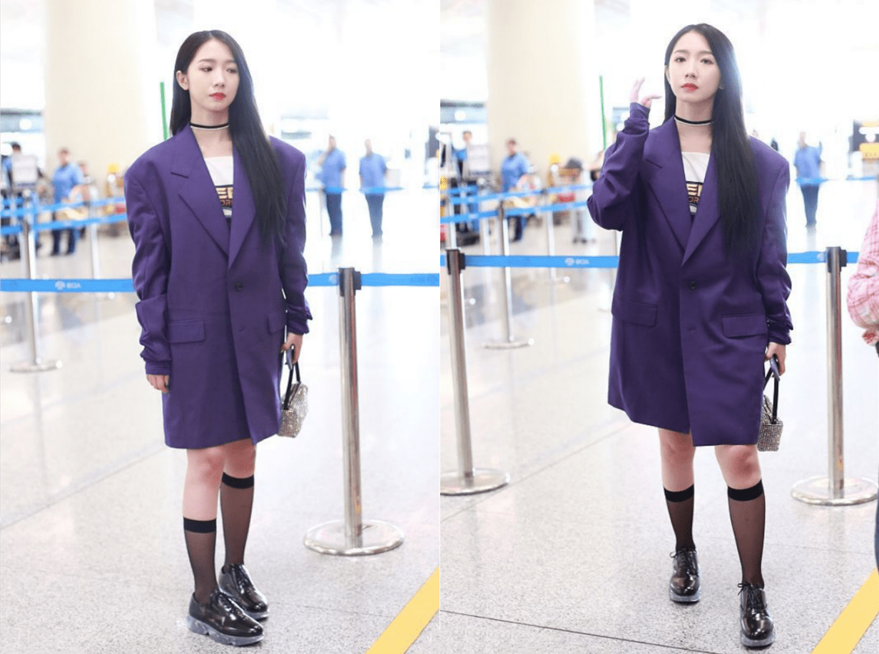 设计|孟美岐的打扮真飒,黑西装都能穿得这么特别,既显身材还显曲线