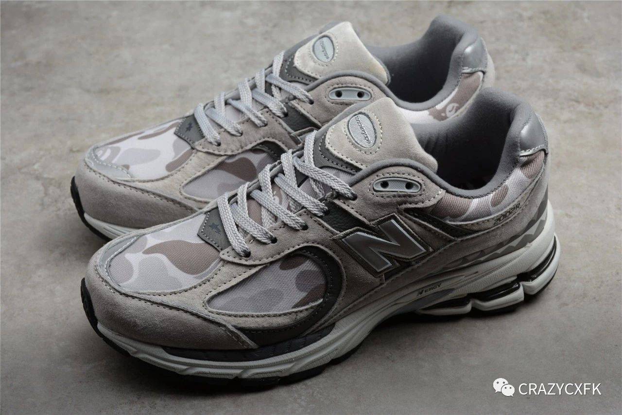 新百|新百伦NB联名灰迷彩 Bape x New Balance 2002 反光运动跑鞋