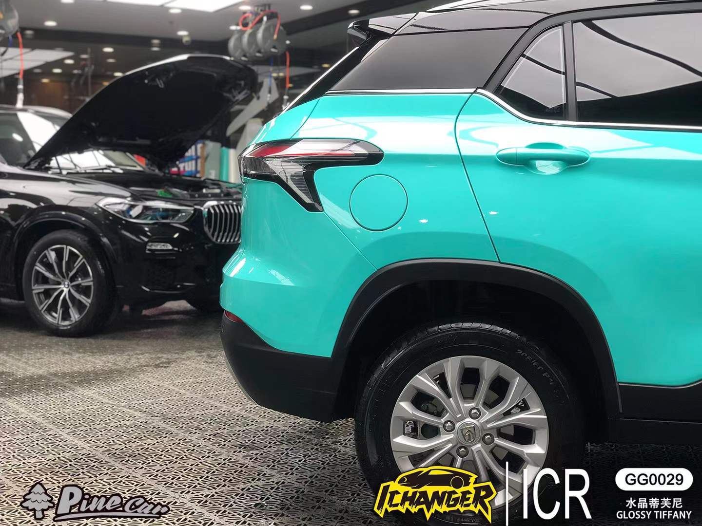 ichangericr改变者改色膜67宝骏510车身贴膜水晶蒂芙尼
