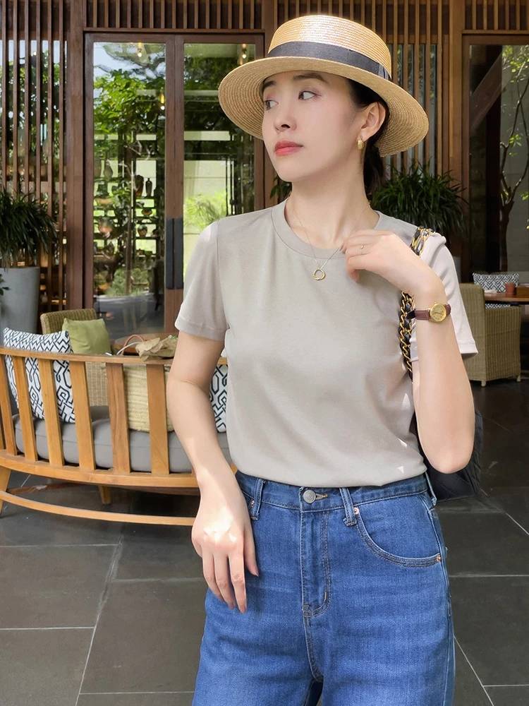 漂亮|155cm到160cm的女生怎么穿，T恤搭配半身裙显高显瘦，温柔优雅