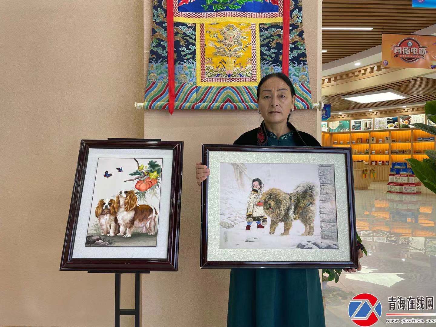 尖扎县|同德非遗传承人兰措卓玛：传统青绣+电商，尽显“绣花功夫”