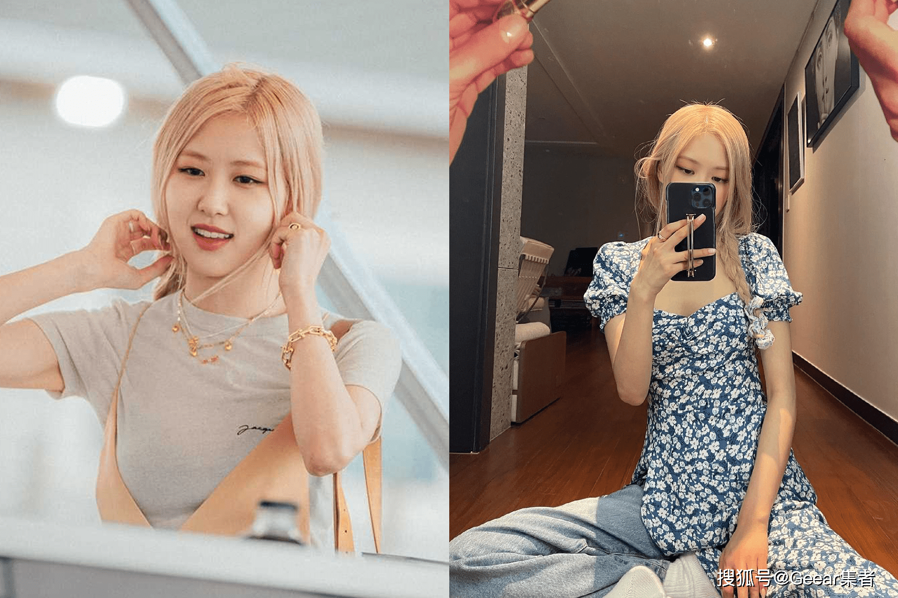 新造型|飘逸长裙配牛仔裤将成潮流？Rosé示范日系多层次穿搭