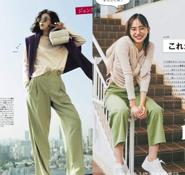 小白|这才是今夏流行的打扮“阔腿裤+小白鞋”, 40多岁女人穿很减龄