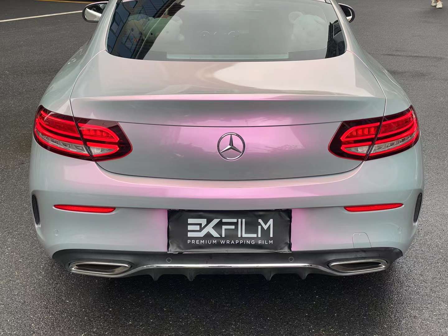 奔驰c全车贴膜ekfilm-ek改色膜梦幻火山灰_搜狐汽车_搜狐网