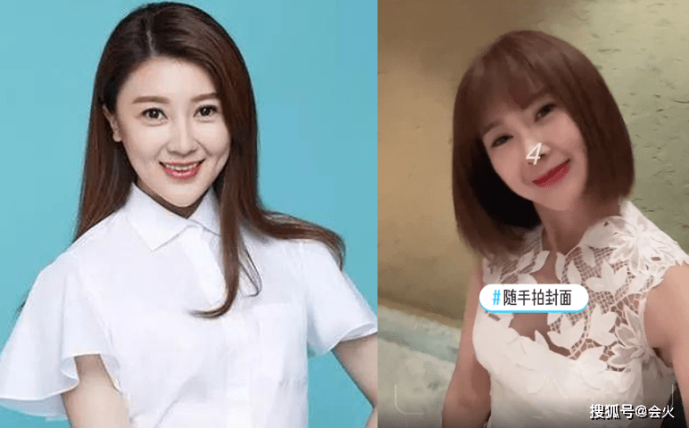 长裙|甘薇剪短发自拍心情大好！穿长裙露白嫩胳膊，镂空蕾丝风格显性感