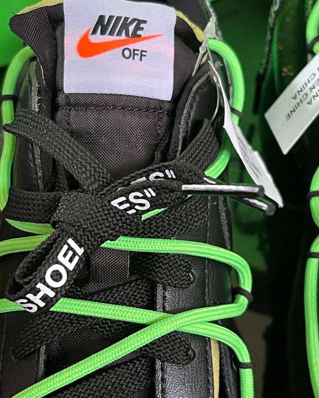 细节|OW x Blazer 实物细节曝光！网友：这鞋冻脚吗？
