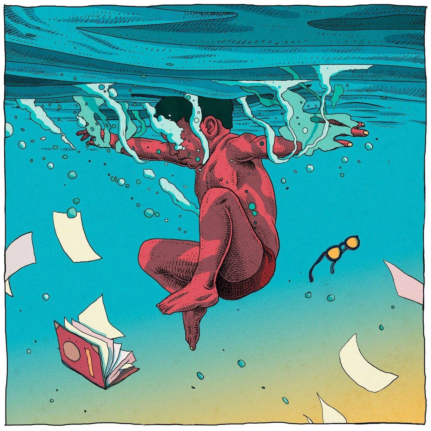 浓烈的色彩隐喻的画面olivierbonhomme插画作品欣赏