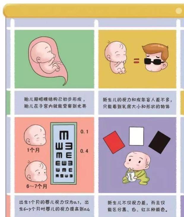 育儿说 两个月新生儿能看多远 对什么颜色比较敏感 二维世界